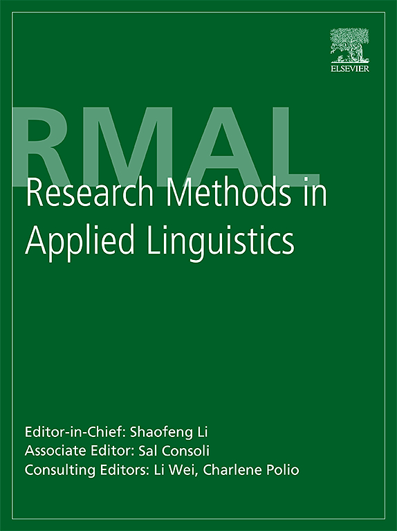 Research Methods in Applied Linguistics